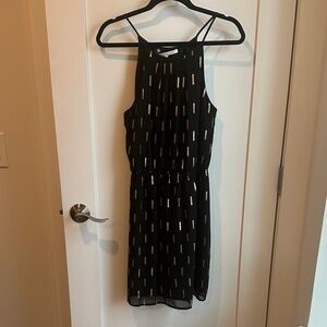 Collective Concepts Black and Gold Mini Dress